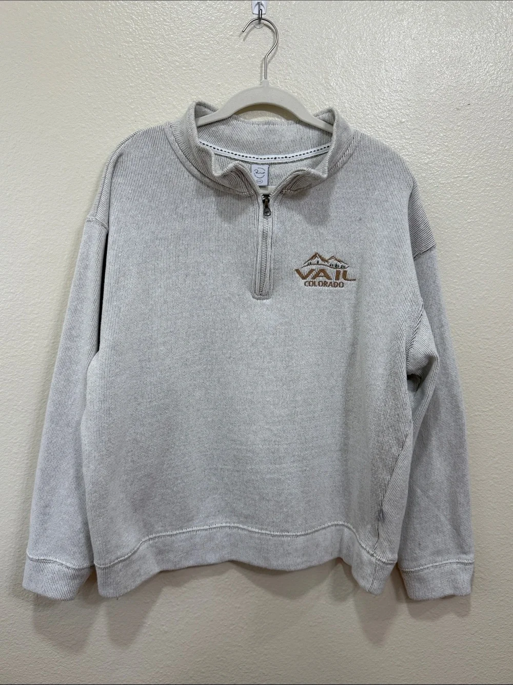 Ragwear Men's Half-Zip Pullover Sweater Heather Gray Vail Colorado Size XXL